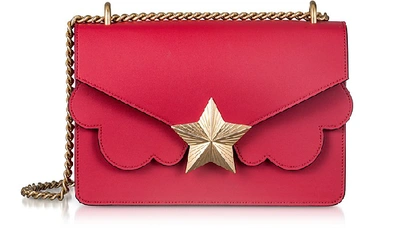 Shop Les Jeunes Etoiles Designer Handbags Genuine Leather New Vega Medium Shoulder Bag In Rouge