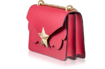 Shop Les Jeunes Etoiles Designer Handbags Genuine Leather New Vega Medium Shoulder Bag In Rouge