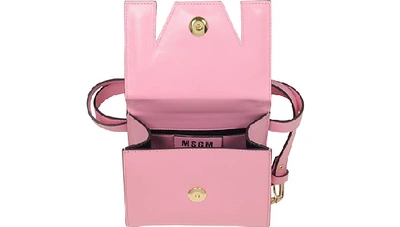 Shop Msgm Designer Handbags M Bum Belt Bag In Rose