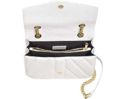 Shop Atelier V1 Designer Handbags Arcadia Quilted Leather Shoulder Bag In Blanc