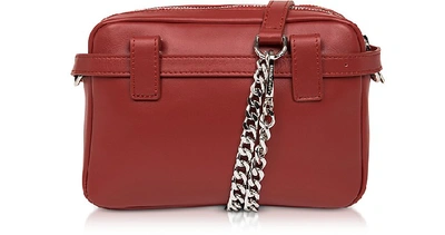 Shop Lancaster Designer Handbags Red Parisienne Quilted Leather Crossbody Bag In Rouge