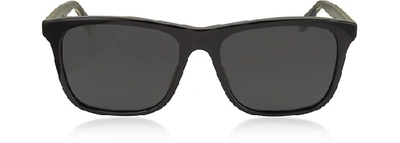 Shop Gucci Designer Sunglasses Rectangular-frame Optyl Sunglasses In Noir-gris