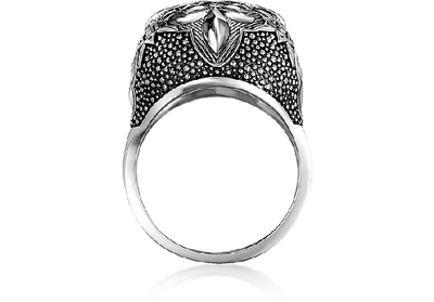 Shop Thomas Sabo Men's Rings Sterling Silver Lily Skull Ring