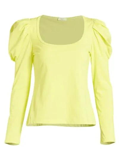 Shop A.l.c Sewell Puff-sleeve T-shirt In Citron