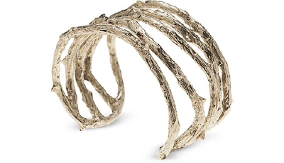 Shop Bernard Delettrez Designer Bracelets Bronze Thorny Cuff Bracelet In Doré