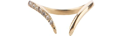 Shop Federica Tosi Rings Hook Ring In Gold