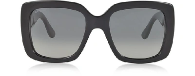 Shop Gucci Designer Sunglasses Black Oversized Square Frame Women's Sunglasses In Noir-gris