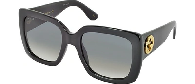 Shop Gucci Designer Sunglasses Black Oversized Square Frame Women's Sunglasses In Noir-gris