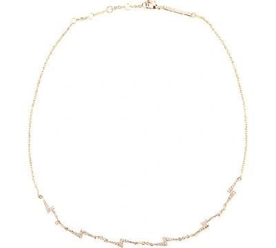 Shop Federica Tosi Necklaces Lace Mini Flash Necklace In Rose Gold