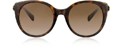 Shop Gucci Sunglasses Gg0369s Cat-eye Acetate Sunglasses In Havana,brown