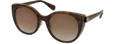 Shop Gucci Sunglasses Gg0369s Cat-eye Acetate Sunglasses In Havana,brown