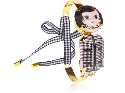 Shop Bijoux De Famille Designer Bracelets Coco Mini Chocker Bracelet In Noir