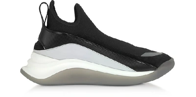 Shop Sportmax Shoes Black High-performance Futuristic Sneakers