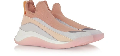 Shop Sportmax Shoes Nude High-performance Futuristic Sneakers