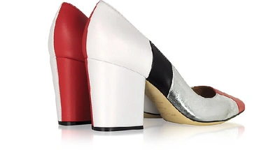 Shop Sergio Rossi Shoes Sergio Three-tone Crash Pumps In Silver