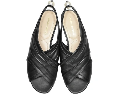 Shop Nicholas Kirkwood Shoes Black Nappa 90mm Delfi Sandals