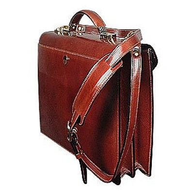 Shop L.a.p.a. Briefcases Classic Cognac Leather Briefcase