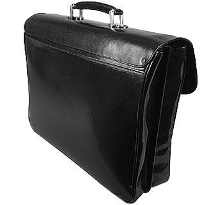 Shop L.a.p.a. Briefcases Classic Black Leather Briefcase