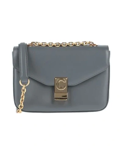 Shop Celine Handbags In Grey