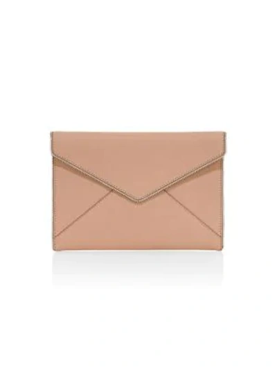 Shop Rebecca Minkoff Leo Leather Envelope Clutch In Doe