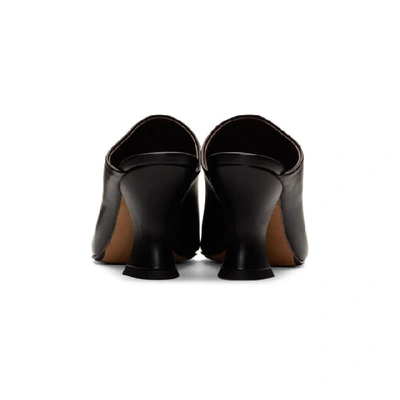 Shop Bottega Veneta Black Nappa Almond Mules