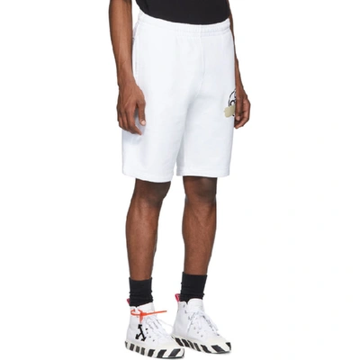 OFF-WHITE 白色 ARROW 贴带运动短裤
