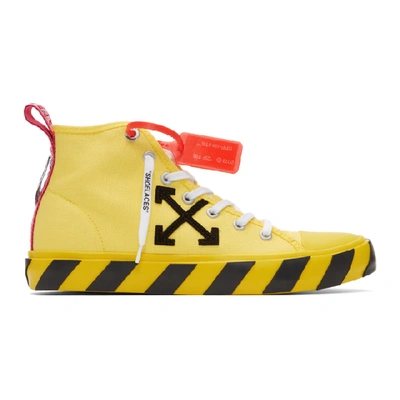 Shop Off-white Yellow And Black Arrows Mid-top Sneakers In 6010 Ylwblk