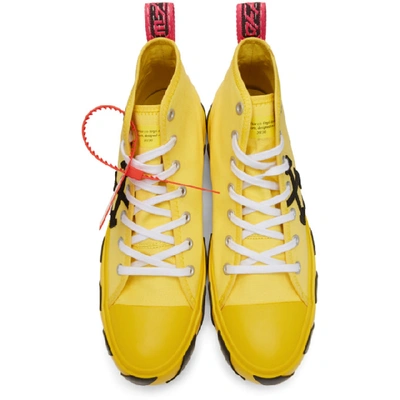 Shop Off-white Yellow And Black Arrows Mid-top Sneakers In 6010 Ylwblk