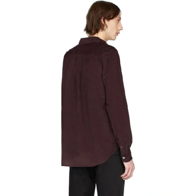 Shop Norse Projects Burgundy Corduroy Osvald Shirt In 5024 Mulred