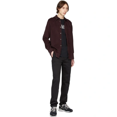 Shop Norse Projects Burgundy Corduroy Osvald Shirt In 5024 Mulred