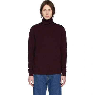 Shop Norse Projects Red Merino Kirk Turtleneck In 5024mulred