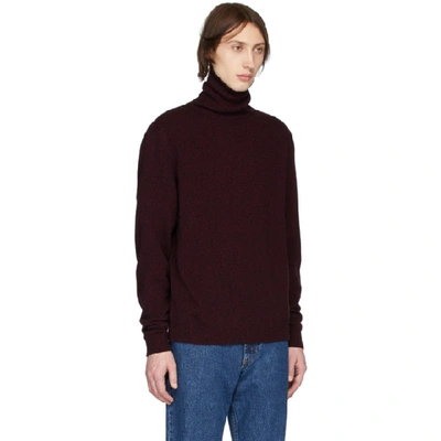 Shop Norse Projects Red Merino Kirk Turtleneck In 5024mulred