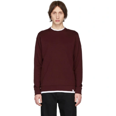 Shop Norse Projects Burgundy Vagn Classic Crewneck Sweater In 5024mulred