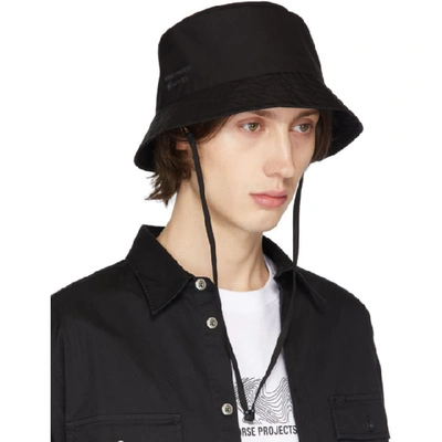 Shop Norse Projects Black Gore-tex® Bucket Hat In 9999 Black