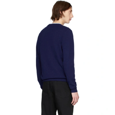 Shop Norse Projects Blue Wool Sigfred Sweater In 7169 Twilig