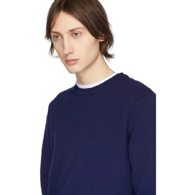 Shop Norse Projects Blue Wool Sigfred Sweater In 7169 Twilig