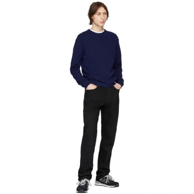 Shop Norse Projects Blue Wool Sigfred Sweater In 7169 Twilig