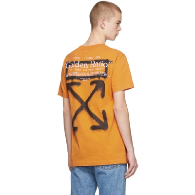 Off-white Cartoon T-shirt In Orange Blac