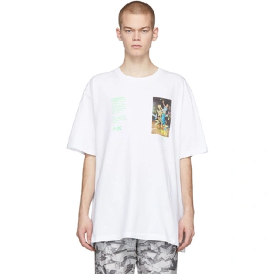 Shop Off-white White Pascal Painting Over T-shirt In White Multi