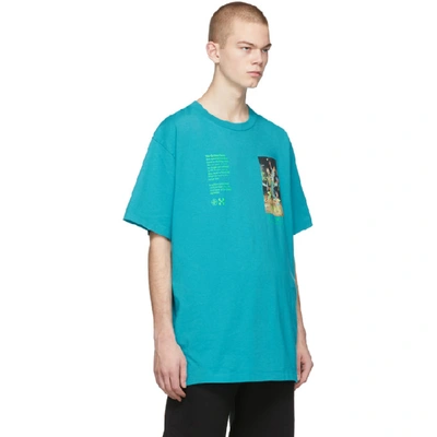 Shop Off-white Blue Pascal Painting Over T-shirt In Petrol Blue