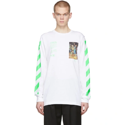 Shop Off-white White Pascal Painting Long Sleeve T-shirt In White Multi