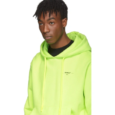 Shop Off-white Yellow Logo Slim Hoodie In Fluo Yellow