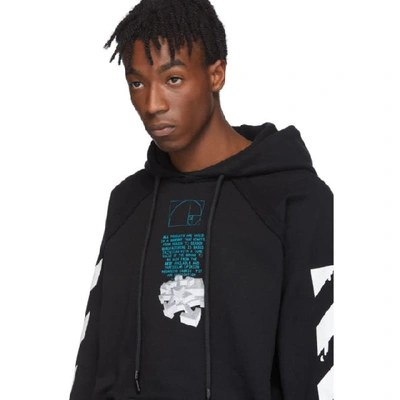 Shop Off-white Black Dripping Arrows Hoodie In Black White