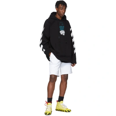 Shop Off-white Black Dripping Arrows Hoodie In Black White