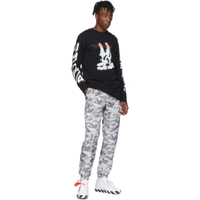 Shop Off-white Grey All Over Arrows Lounge Pants In All Over Me