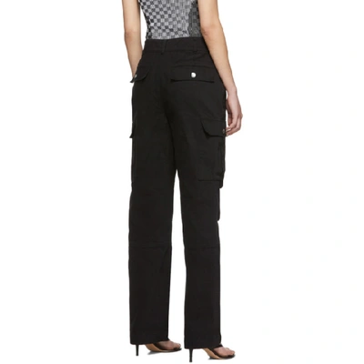 Shop Alexander Wang T Black Twill Cargo Trousers In 001 Black