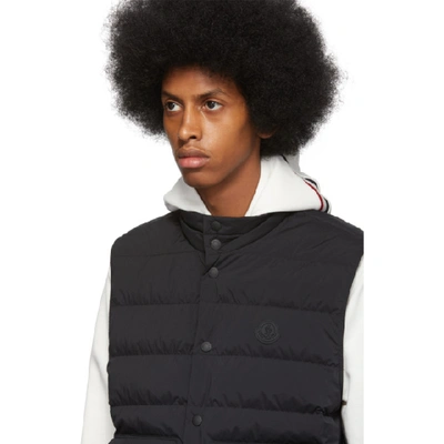 Shop Moncler Black Down Merak Vest In 999 Black