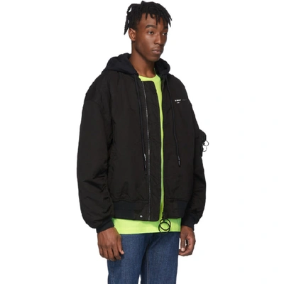 Shop Off-white Black Vintage Bomber Jacket In Black White