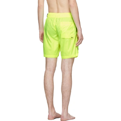 Shop Off-white Yellow Bermuda Swim Shorts In Fluo Yello