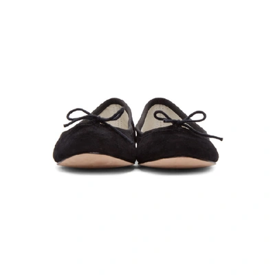 Shop Repetto Black Suede Cendrillon Ballerina Flats In 410 Black